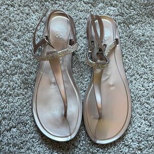 Vince Camuto Rose Gold Embellished Sandals